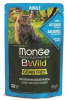 Monge Cat 85гр. BWild GRAIN FREE корм беззерновой для взрослых кошек, анчоусы с овощами