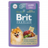 Brit Premium Dog 85гр. влажный корм для собак мини-пород с чyвствительным пищеварением, ягненок с морковью в соусе