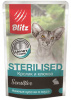 Blitz Sensitive Sterilised Rabbit & Cranberries 85гр. корм для кастрированных или стерилизованных кошек и котов кролик с клюквой, кусочки в соусе