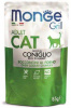 Monge Cat 85гр. Grill Pouch корм для взрослых кошек в желе, итальянский кролик