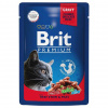 Brit Premium 85гр. Adult корм для взрослых кошек, говядина и горошек в соусе