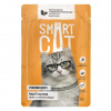 SMART CAT 85гр. влажный корм для взрослых кошек и котят, кусочки курочки со шпинатом в нежном соусе