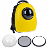 Pet Fashion Рюкзак-переноска с иллюминатором, желтый, 32х29х42см.