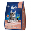 Brit Premium Cat Sterilised 400гр. корм для стерилизованных кошек, лосось с курицей и куриной печенью