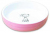 КерамикАрт Миска керамическая для кошек "Кошка с бантом" розовая, 370мл.