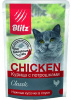 Blitz Classic Chicken & Inners 85гр. корм для взрослых кошек курица с потрошками, кусочки в соусе