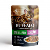 Mr. BUFFALO Sterilized влажный корм для стерилизованных кошек, индейка в соусе, 85гр.