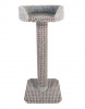 PerseiLine Когтеточка столбик с лежанкой Крафт №5, ковролин L, 82х35/d10см.
