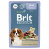 Brit Premium Dog 85гр. влажный корм для взрослых собак мини-пород, телятина с зеленым горошком в соусе