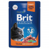 Brit Premium 85гр. Sterilised корм для взрослых стерилизованных кошек, лосось в соусе