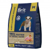 Brit Premium Dog Puppy & Junior Medium 1кг. корм для щенков и молодых собак средних пород, беременных и кормящих сук, курица