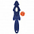 JOYSER Slimmy Большая шкура лисы из резины c мячом-пищалкой, размер M/L, синий, 45см.