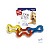 GiGwi Catch & Fetch Три резиновые косточки, 15см.