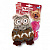 GiGwi Plush Friendz Сова со сменными пищалками для собак, 10см.