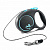 FLEXI Рулетка "BLACK DESIGN" XS трос, 3м, до 8кг, черный/голубой
