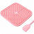 Mr.Kranch Лизательный коврик для медленного поедания силиконовый с лопаткой, розовый, 20х20см.