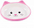 Mr.Kranch Миска керамическая для кошек, мордочка кошки, розовая, 160мл.